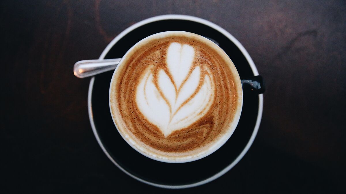 Cup of frothy coffee