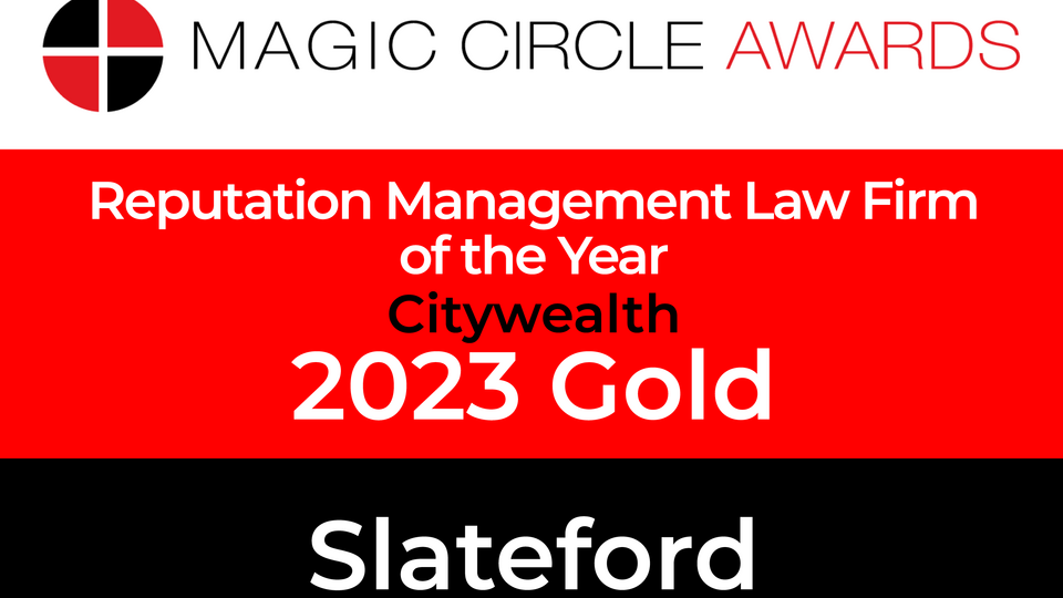 Magic Circle Awards 2023 Reputation Management Law Firm of the Year Gold
