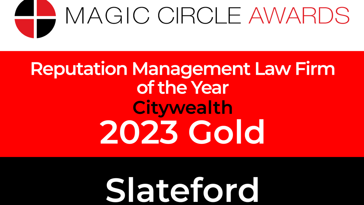 Magic Circle Awards 2023 Reputation Management Law Firm of the Year Gold