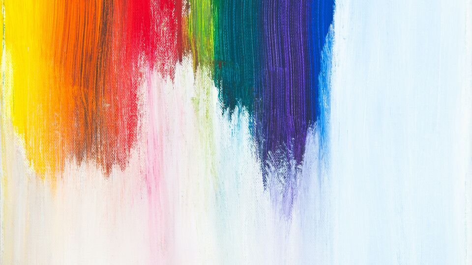 Colourful stripes of paint